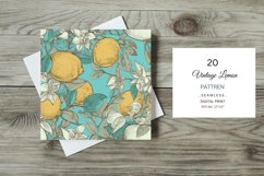 Lemon Vintage Seamless Digital Paper | Citrus Floral Paper Product Image 4