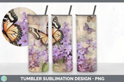 Bundle of six Decoupage Lilacs Tumbler designs.