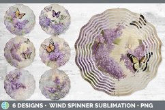 Bundle of six Decoupage Lilacs Wind Spinner designs.