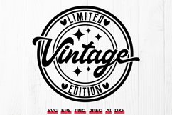 Vintage Limited Edition SVG | Funny Birthday SVG Product Image 1