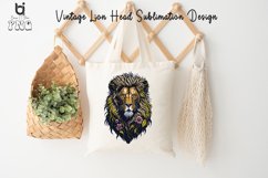 Vintage Lion Head Sublimation Design, Lion Mug Sublimation Product Image 7