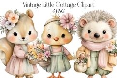 Vintage Little Cottage Clipart Product Image 1