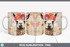 GorgeousDecoupage LLama Mug Wrap design.