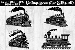 Vintage Locomotive Silhouettes SVG EPS PNG Product Image 1