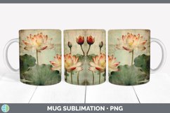 GorgeousDecoupage Lotus Mug Wrap design.