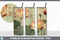 GorgeousDecoupage Lotus Tumbler design.