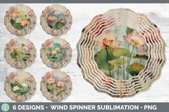 Bundle of six Decoupage Lotus Wind Spinner designs.