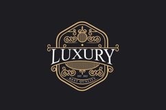 Luxury Vintage logo elegant flourishes line ar Product Image 1