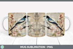 GorgeousDecoupage Magpies Mug Wrap design.