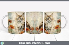 GorgeousDecoupage Maine Coon Cats Mug Wrap design.