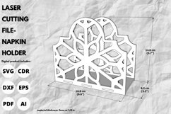 Vintage mandala flower napkin holder svg laser cutting file Product Image 2