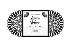 Vintage mandala wedding card laser cut isolated Product Image 1