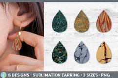 Bundle of six vintage marble teardrop earrings sublimation designs.