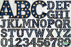 Vintage Marquee Letter &amp; Number PNG Bundle Product Image 3