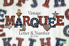 Vintage Marquee Letter &amp; Number PNG Bundle Product Image 1