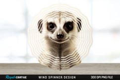 Vintage Meerkat Wind Spinner Sublimation Design PNG Product Image 1