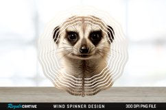 Vintage Meerkat Wind Spinner Sublimation Design PNG Product Image 1
