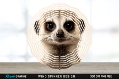 Vintage Meerkat Wind Spinner Sublimation Design PNG Product Image 1