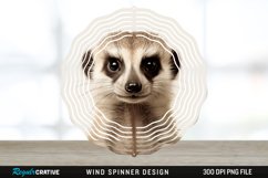 Vintage Meerkat Wind Spinner Sublimation Design PNG Product Image 1