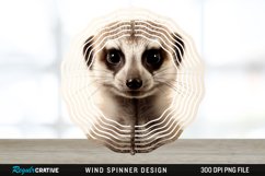 Vintage Meerkat Wind Spinner Sublimation Design PNG Product Image 1