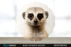Vintage Meerkat Wind Spinner Sublimation Design PNG Product Image 1