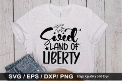 Sweet Land Of Liberty SVG - 4th Of July Design Product Image 1