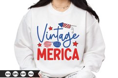 Vintage Merica SVG - 4th Of July SVG Design Product Image 1