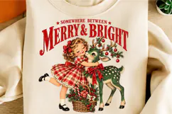 Vintage Merry & Bright PNG Product Image 2