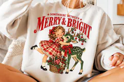 Vintage Merry & Bright PNG Product Image 3