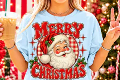 Vintage Merry Christmas Santa PNG | Retro Christmas Png Product Image 2