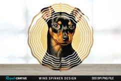 Vintage Miniature Pinscher Dog Wind Spinner Sublimation PNG Product Image 1