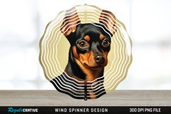 Vintage Miniature Pinscher Dog Wind Spinner Sublimation PNG Product Image 1