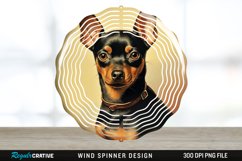 Vintage Miniature Pinscher Dog Wind Spinner Sublimation PNG Product Image 1
