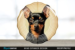Vintage Miniature Pinscher Dog Wind Spinner Sublimation PNG Product Image 1