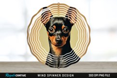 Vintage Miniature Pinscher Dog Wind Spinner Sublimation PNG Product Image 1