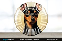 Vintage Miniature Pinscher Dog Wind Spinner Sublimation PNG Product Image 1