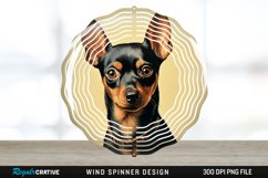 Vintage Miniature Pinscher Dog Wind Spinner Sublimation PNG Product Image 1