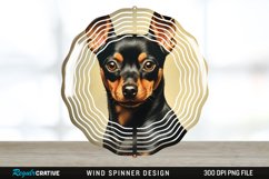 Vintage Miniature Pinscher Dog Wind Spinner Sublimation PNG Product Image 1