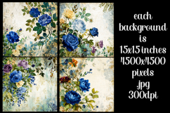 Vintage Mix Background, Floral Grunge Junk Journal Paper, 10 Product Image 2