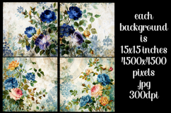 Vintage Mix Background, Floral Grunge Junk Journal Paper, 13 Product Image 2