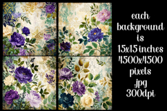 Vintage Mix Background, Floral Grunge Junk Journal Paper, 14 Product Image 2