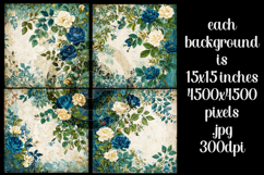 Vintage Mix Background, Floral Grunge Junk Journal Paper, 17 Product Image 2