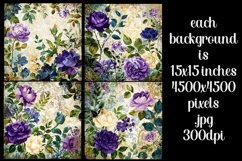Vintage Mix Background, Floral Grunge Junk Journal Paper, 18 Product Image 2