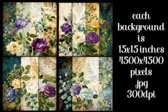 Vintage Mix Background, Floral Grunge Junk Journal Paper, 19 Product Image 2