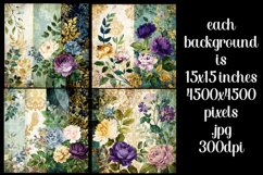 Vintage Mix Background, Floral Grunge Junk Journal Paper, 20 Product Image 2