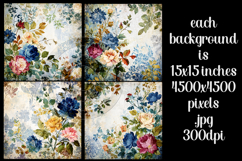 Vintage Mix Background, Floral Grunge Junk Journal Paper, s3 Product Image 2