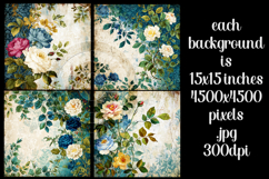 Vintage Mix Background, Floral Grunge Junk Journal Paper, s5 Product Image 2