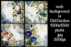 Vintage Mix Background, Floral Grunge Junk Journal Paper, s7 Product Image 2