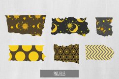 Vintage Moon and Sun Seamless Pattern Torn Paper Product Image 1