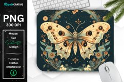 Vintage Moon Moth Mouse pad Product Image 1